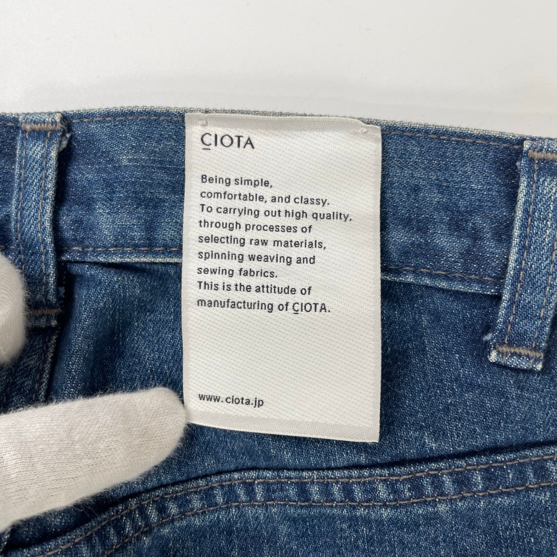 CIOTA シオタ / Baggy 5 Pocket Pants Navy バギーデニムパンツ 参考定価：32,000+tax SIZE:30