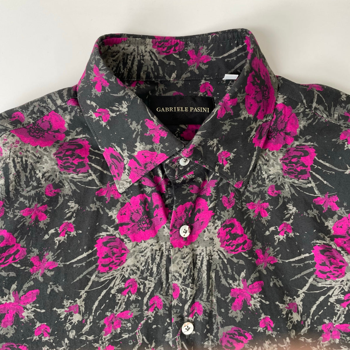 GABRIELE PASINI / フラワーパターンシャツ 参考定価：42,000程度 SIZE:40