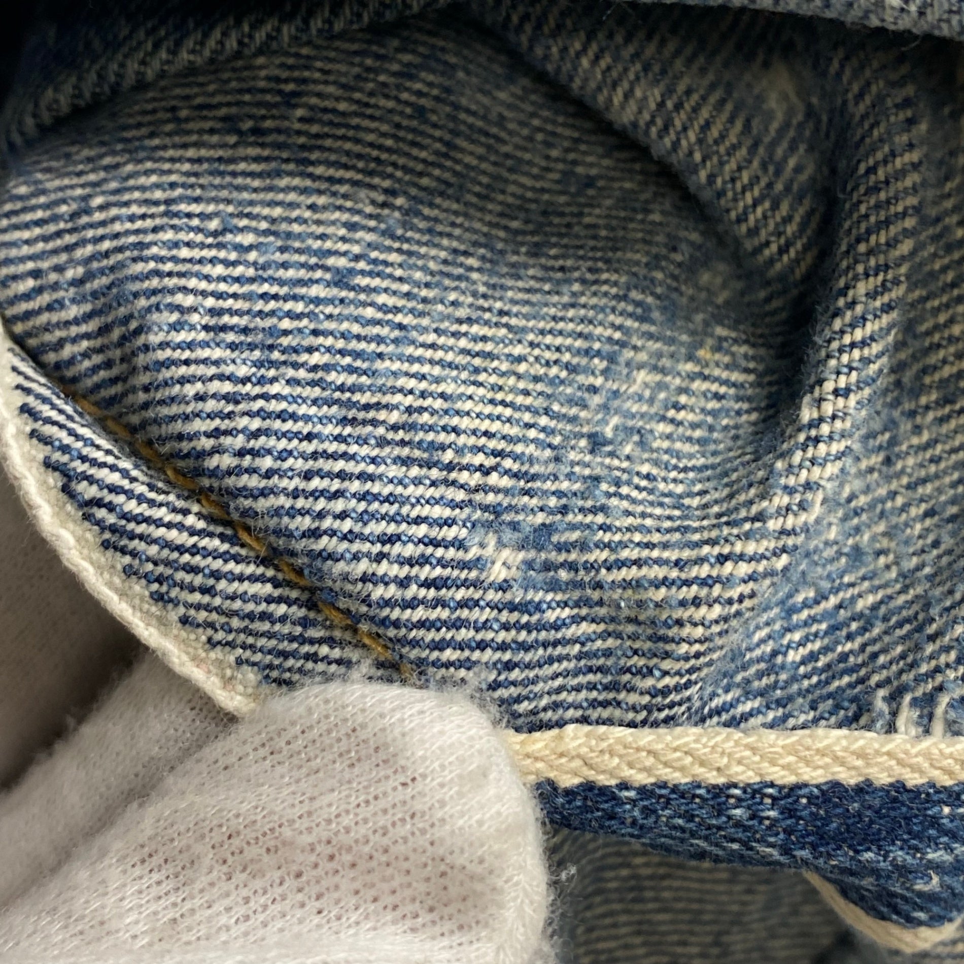 60s Levi's リーバイス / 501 BIG E カットオフ ハーフパンツ イエローステッチ 赤耳 SIZE：W79