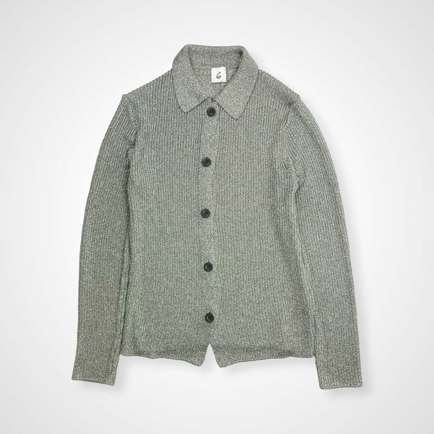 6(ROKU) BEAUTY＆YOUTH / LAME SHIRT CARDIGAN 参考定価：26,000+tax SIZE：FREE