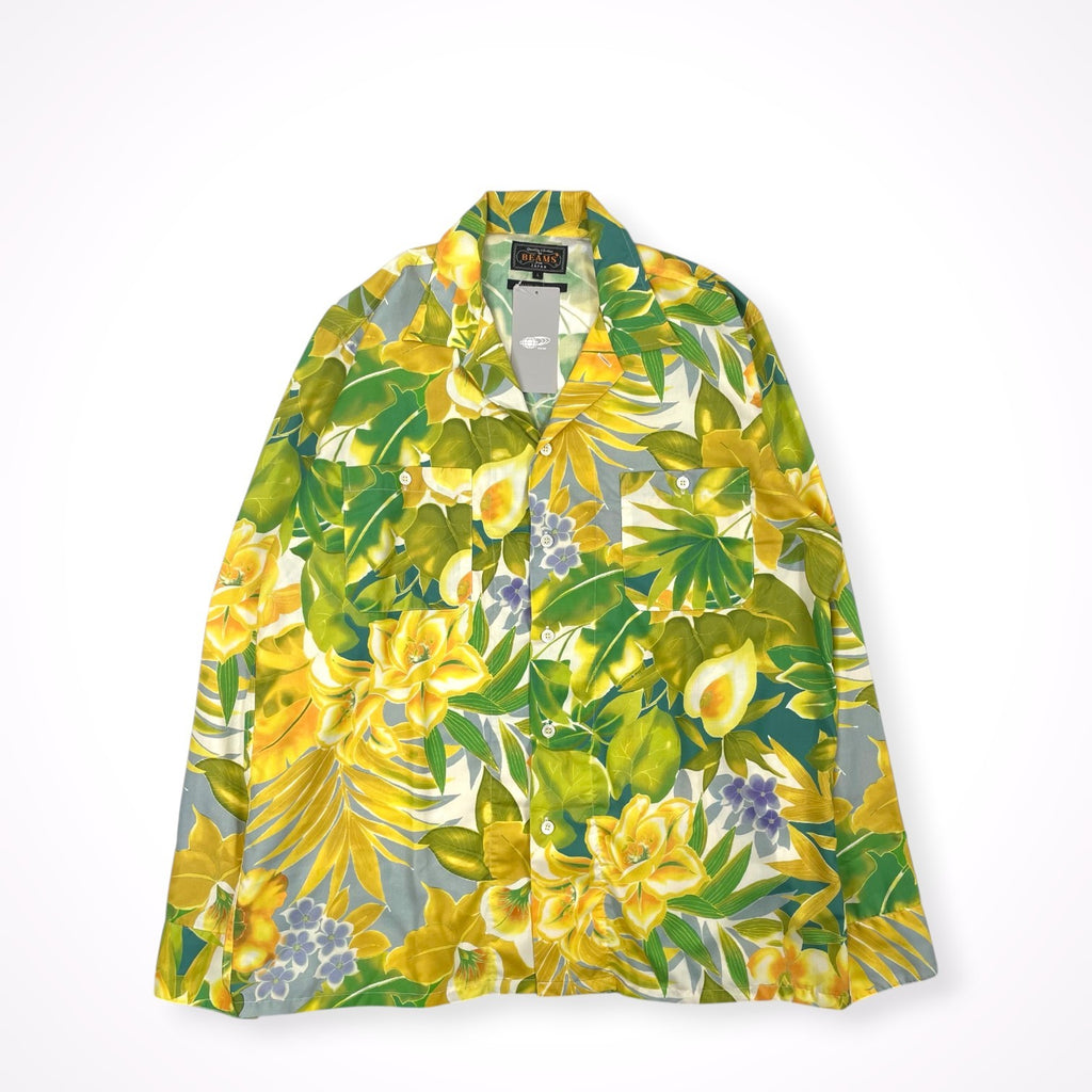 BEAMS PLUS / MIL Open Collar Tropical Pattern Print 参考定価：18,000+tax SIZE:L
