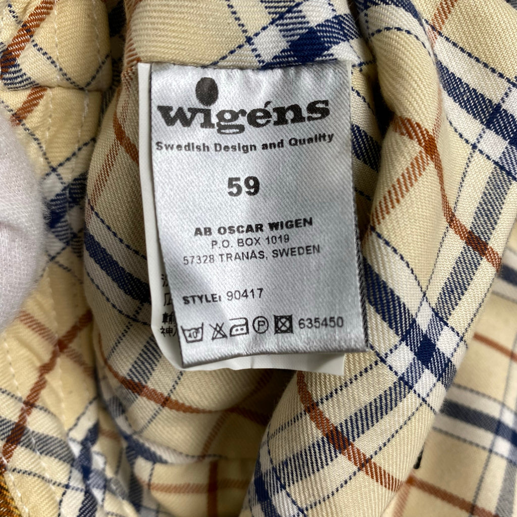 wigens ヴィーゲン / チェック柄 ハンチング スウェーデン王室御用達 参考定価：20,000程度 SIZE：59cm