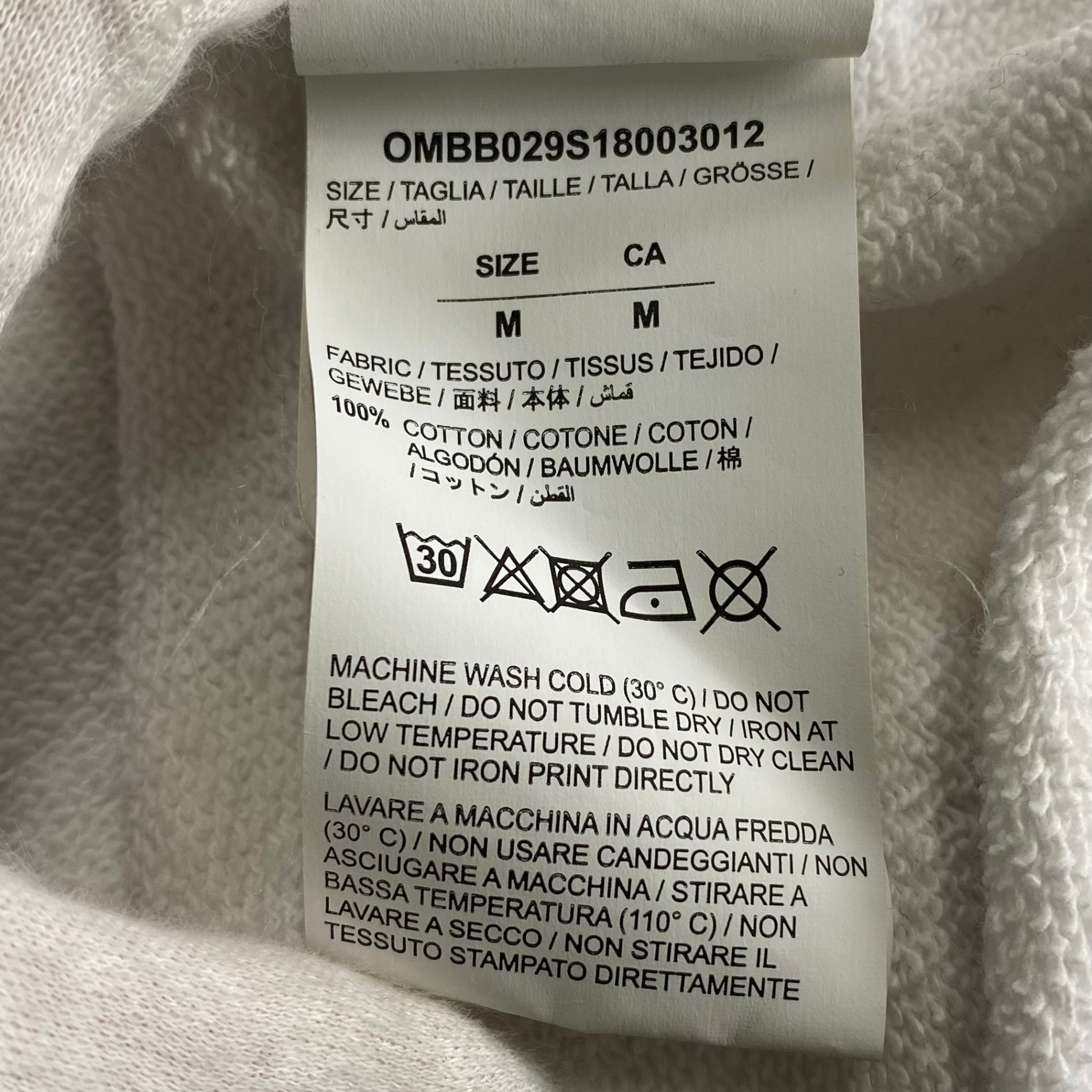 OFF-WHITE オフホワイト / DIAG MONALISA ARROWS モナリザ パーカー 参考定価：63,000+tax SIZE:M