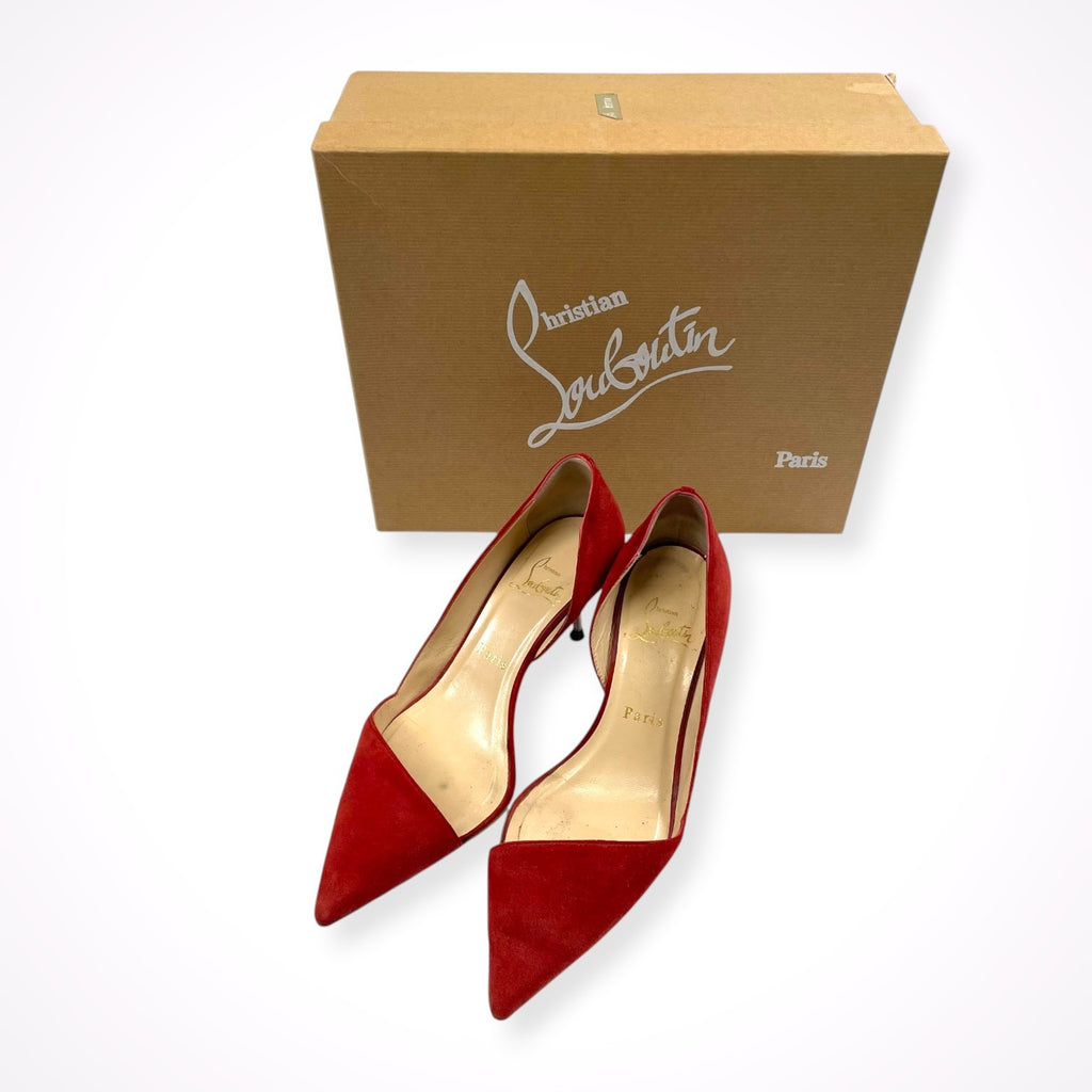 Christian Louboutin / メタルヒールスウェードパンプス 箱付 参考定価：120,000程度 SIZE:36