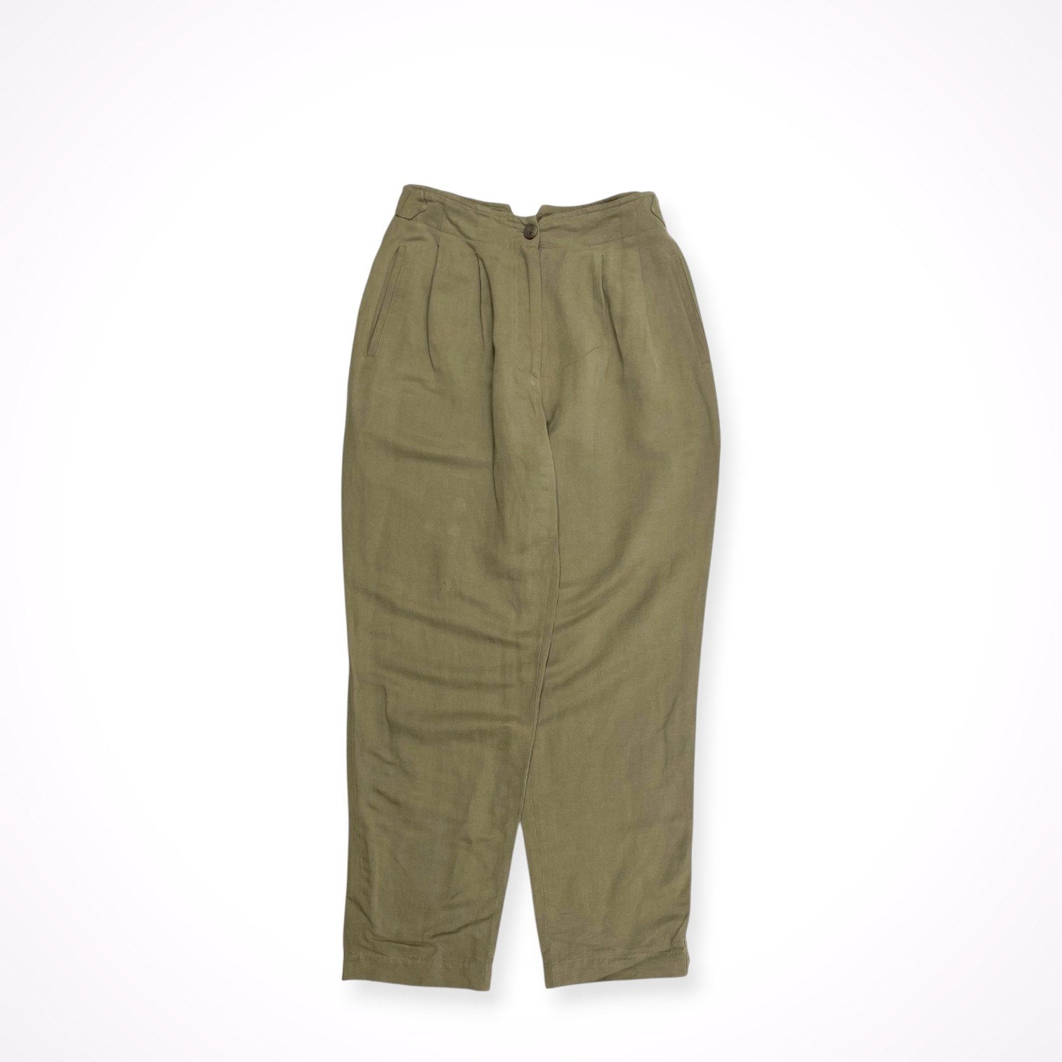 VINTAGE / ユーロヴィンテージ リネンツータックスラックス SIZE:44