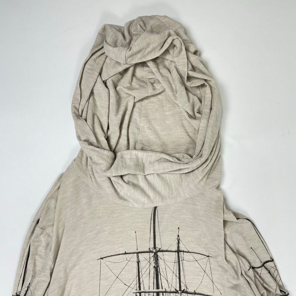 ISABEL DE PEDRO / セーリングシッププリント フーディーカットソー 参考定価：35,000程度 SIZE:16