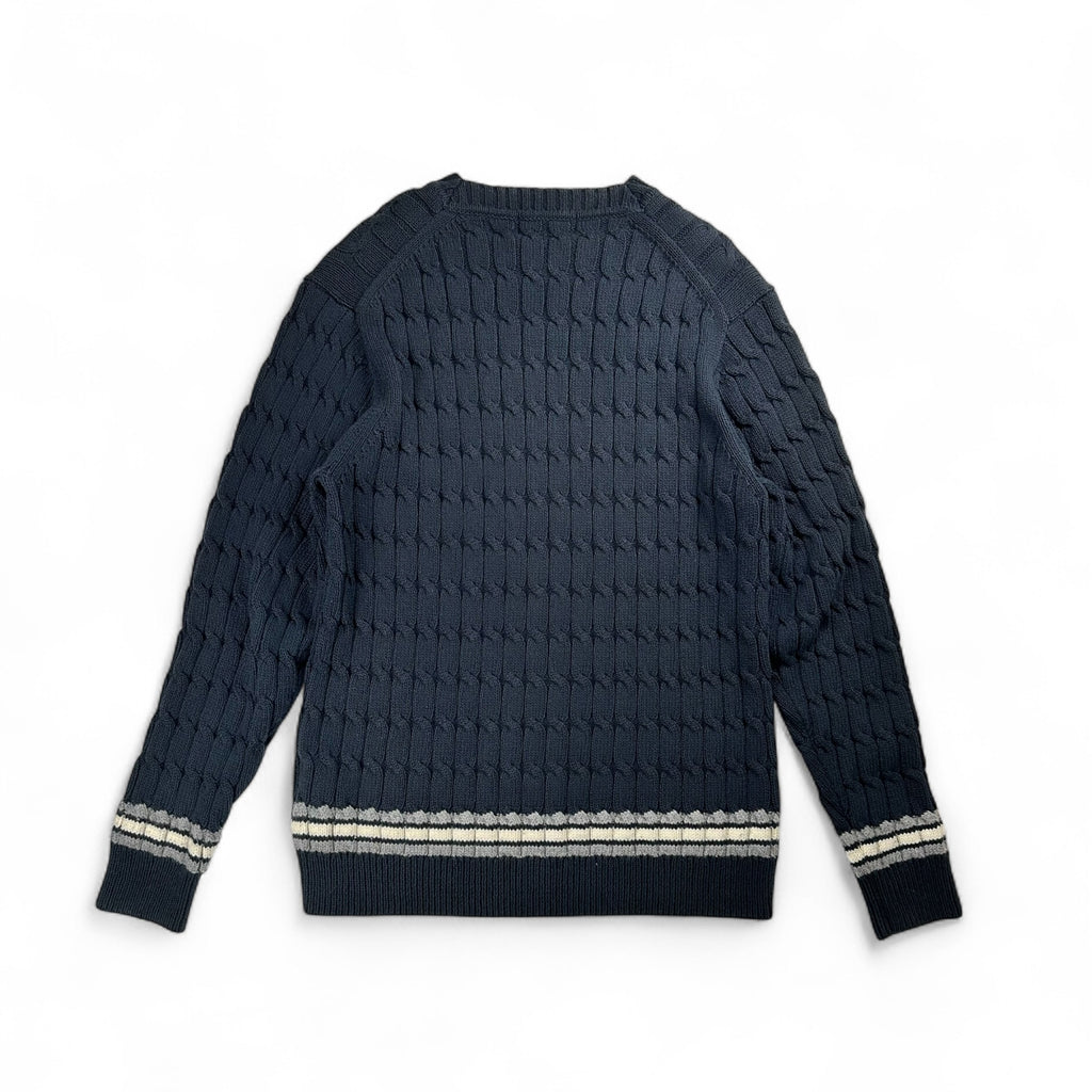 TOMORROWLAND tricot トゥモローランド トリコット / コットンナイロンケーブル クルーネックニット 参考定価：18,000+tax SIZE:M