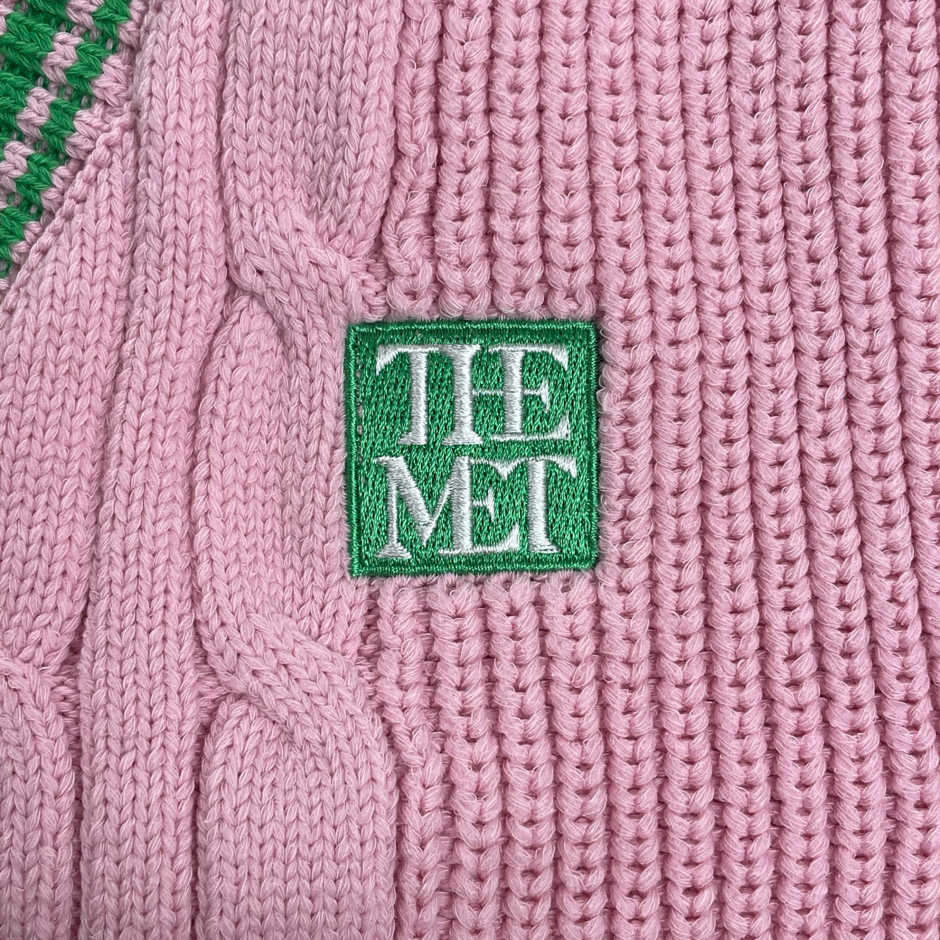 THE MET × LILY BROWN メトロポリタン美術館 リリーブラウン / コラボチルデンベスト  ピンク×グリーン 未使用品 参考定価：10,800+tax SIZE:FREE