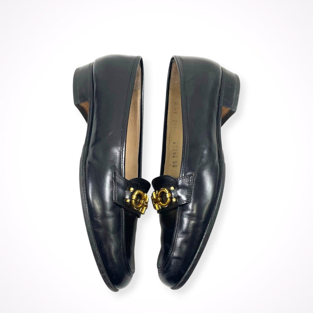 Salvatore Ferragamo / ガンチーニレザーローファー SIZE:6 1/2