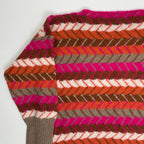 Croche クロシェ / ユーロマルチボーダーニット LAURA PATRIZIA MADE IN ITALY SIZE:L程度