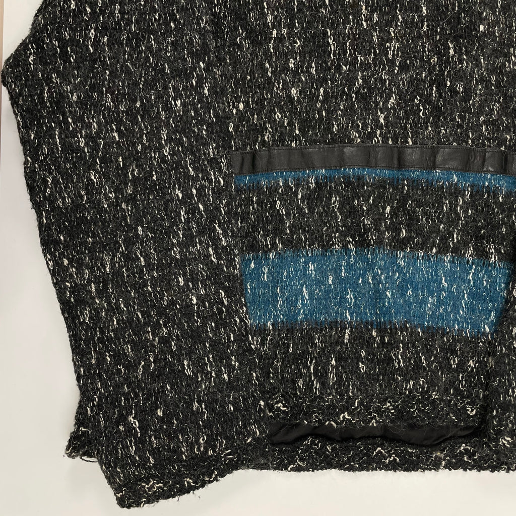 VINTAGE / US製レザー切替ニット SIZE：2X