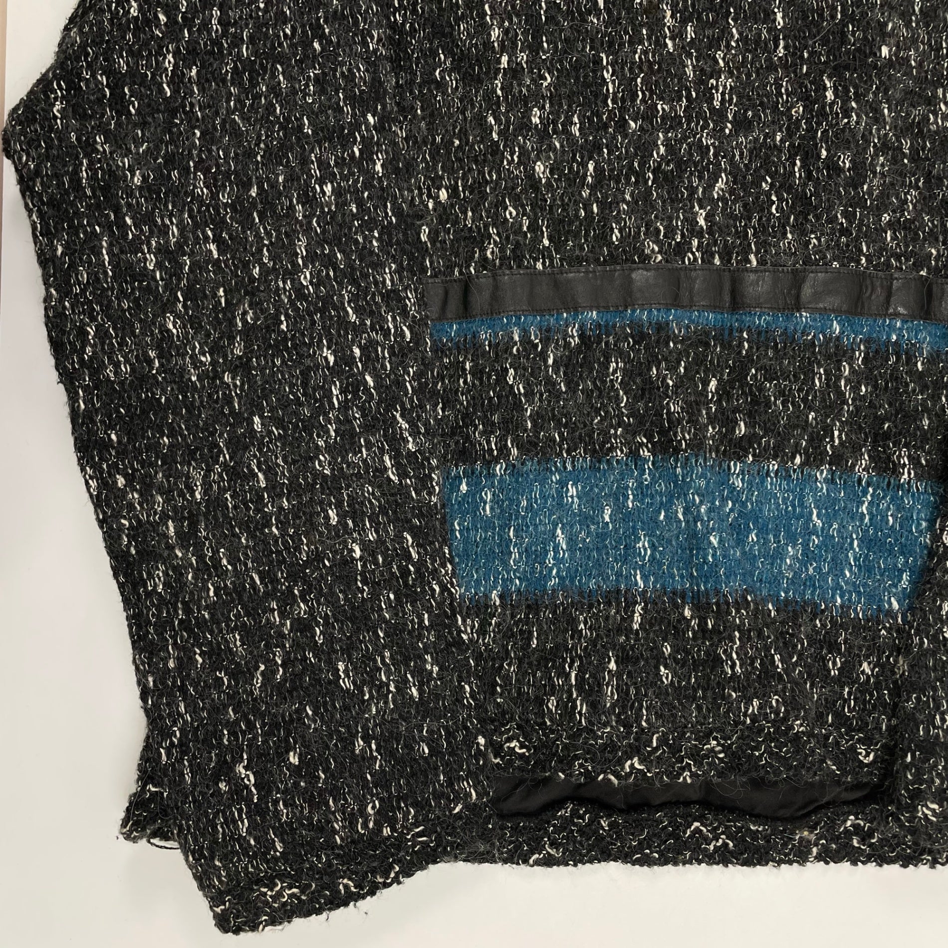 VINTAGE / US製レザー切替ニット SIZE：2X