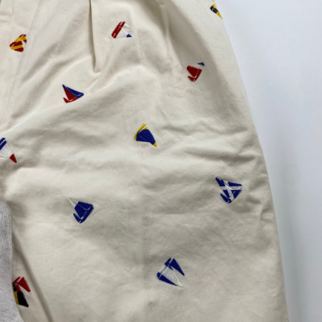 【未使用】 BEAMS PLUS ビームスプラス / 2 Pleats Shorts Embroidery On Print 5ポケット 2タック ハーフパンツ 参考定価：30,000+tax SIZE:L