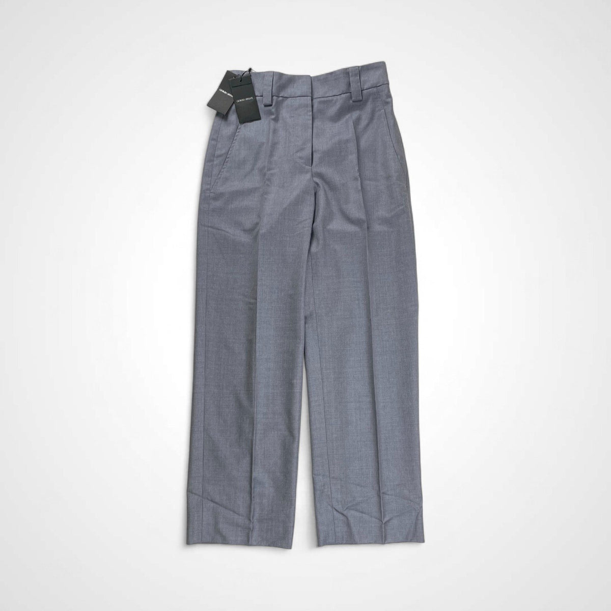 GIORGIO ARMANI ジョルジオ アルマーニ / Super150's スラックス ブルーグレー イタリア製 参考定価：200,000程度 SIZE：38(M程度)