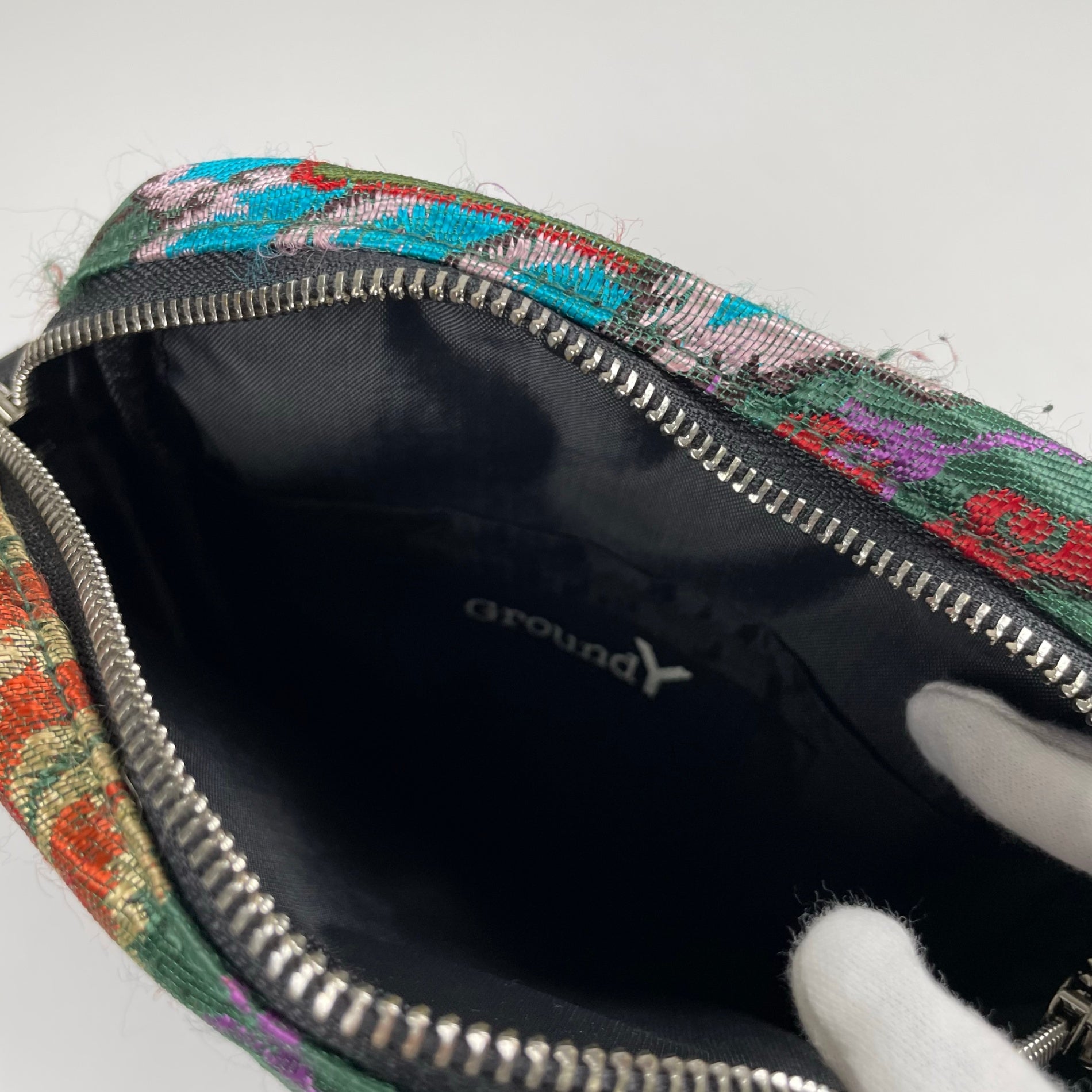 Ground Y グラウンド ワイ / フラワージャガードショルダーバッグ ゴブラン織り