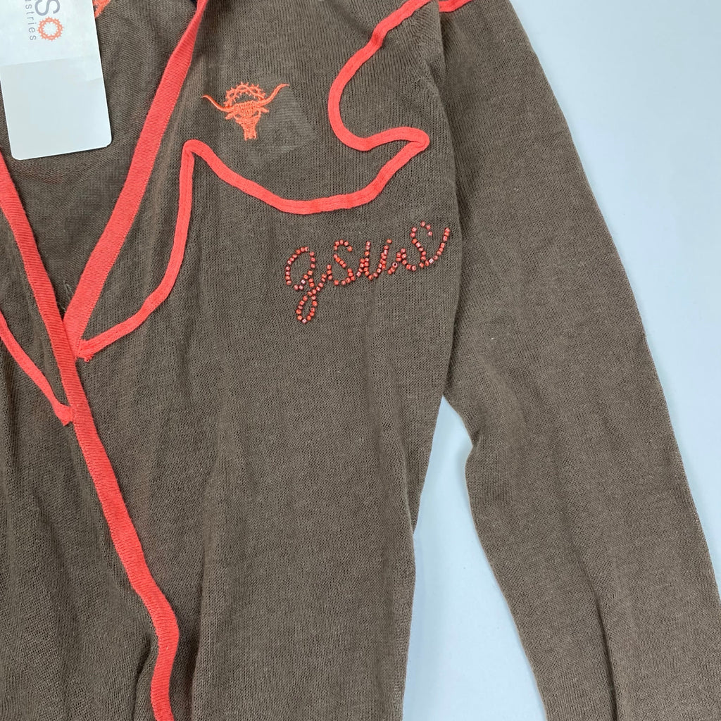 gsus sindustries ジーザス シンダストリーズ / ロングカーディガン スパンコール 刺繍 平成ギャル Y2K 未使用 参考定価：24,000+tax SIZE：XS