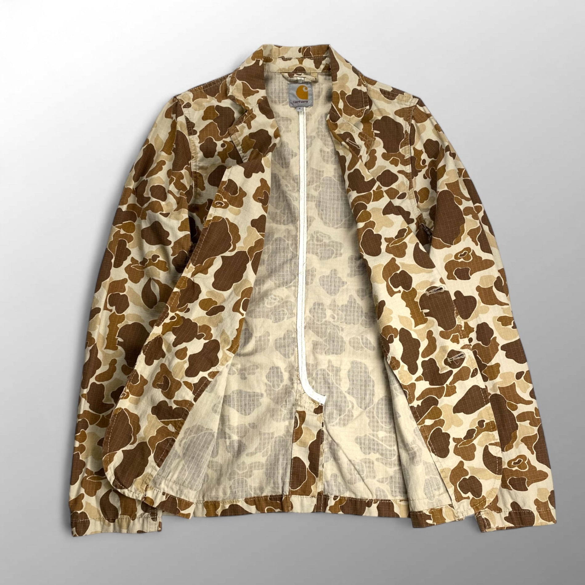 carhartt カーハート / CANE BLAZER ダックカモ リップストップ テーラードジャケット 参考定価：20,000程度 SIZE:S