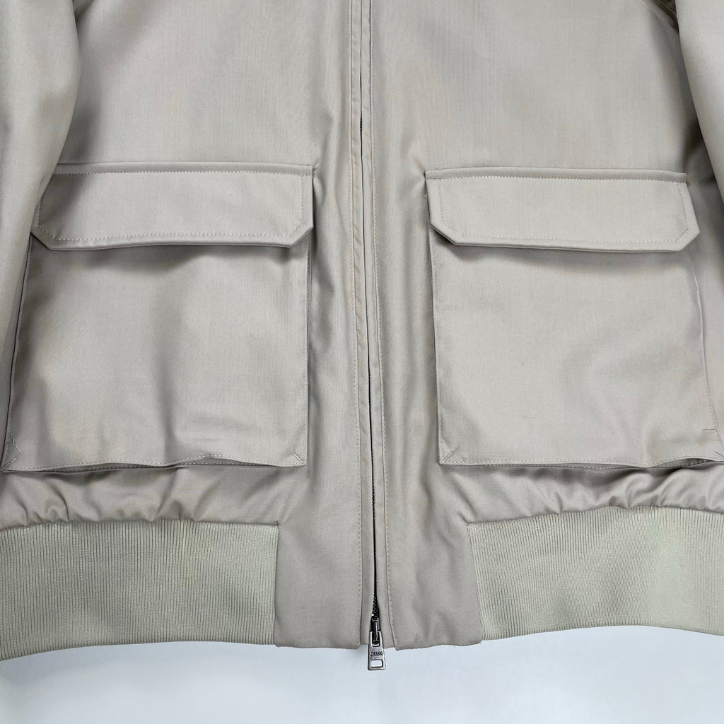 HERNO × Loro Piana ヘルノ ロロピアーナ / STORM SYSTEM スタンドカラーブルゾン ヴァルスタージャケット 参考定価：179,000+tax SIZE：46