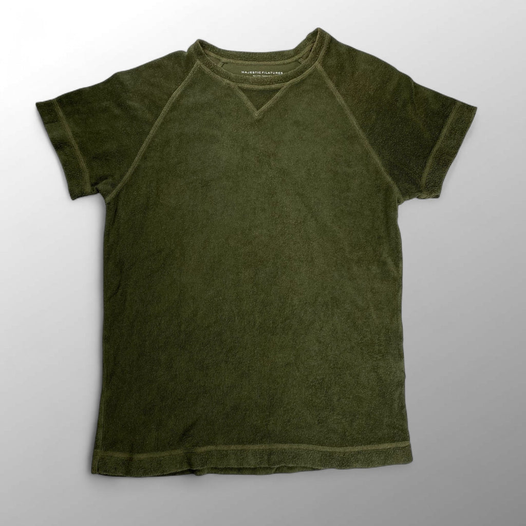 MAJESTIC FILATURES マジェスティックフィラチュール / パイルジャージーラグランTシャツ ポルトガル製 カーキ 参考定価：8,500+tax SIZE:M