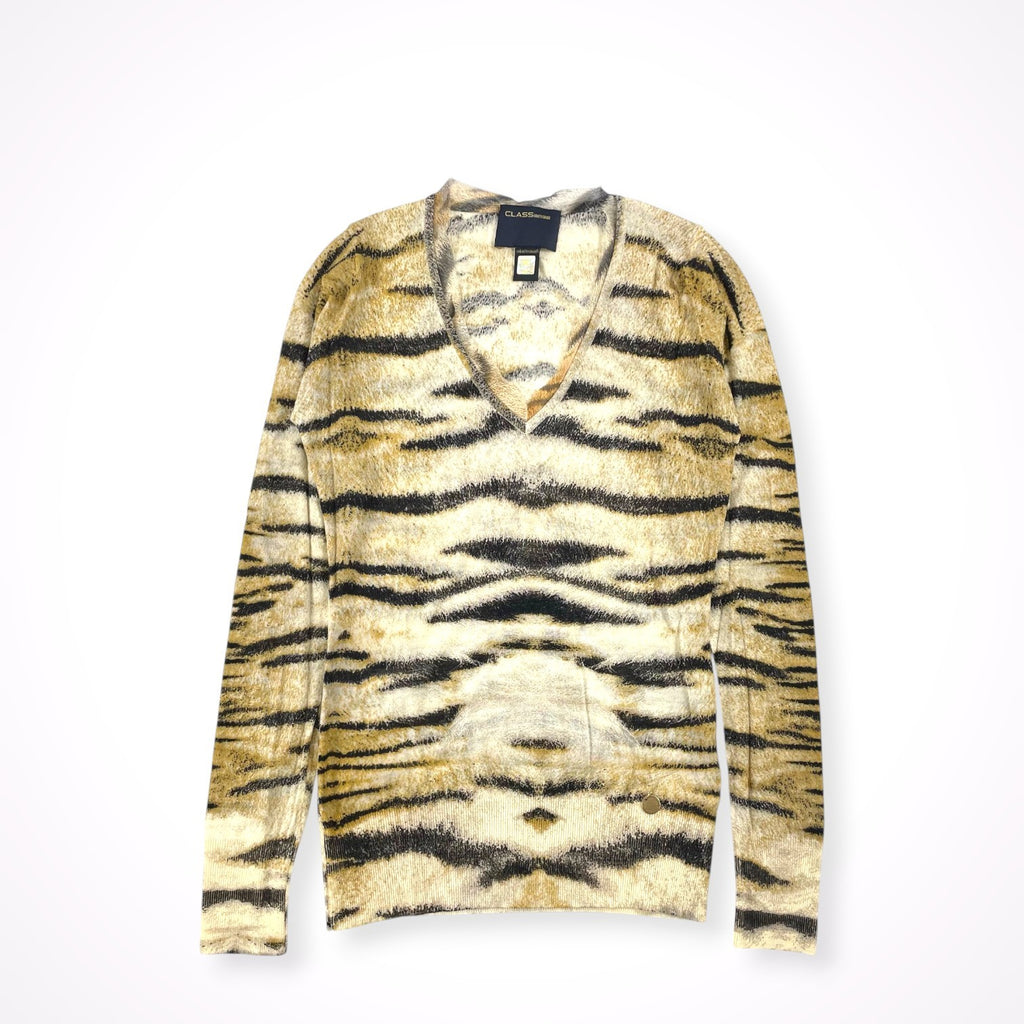 CLASS roberto cavalli / レオパード柄 アンサンブルカーディガン 参考定価：130,000程度 SIZE:42