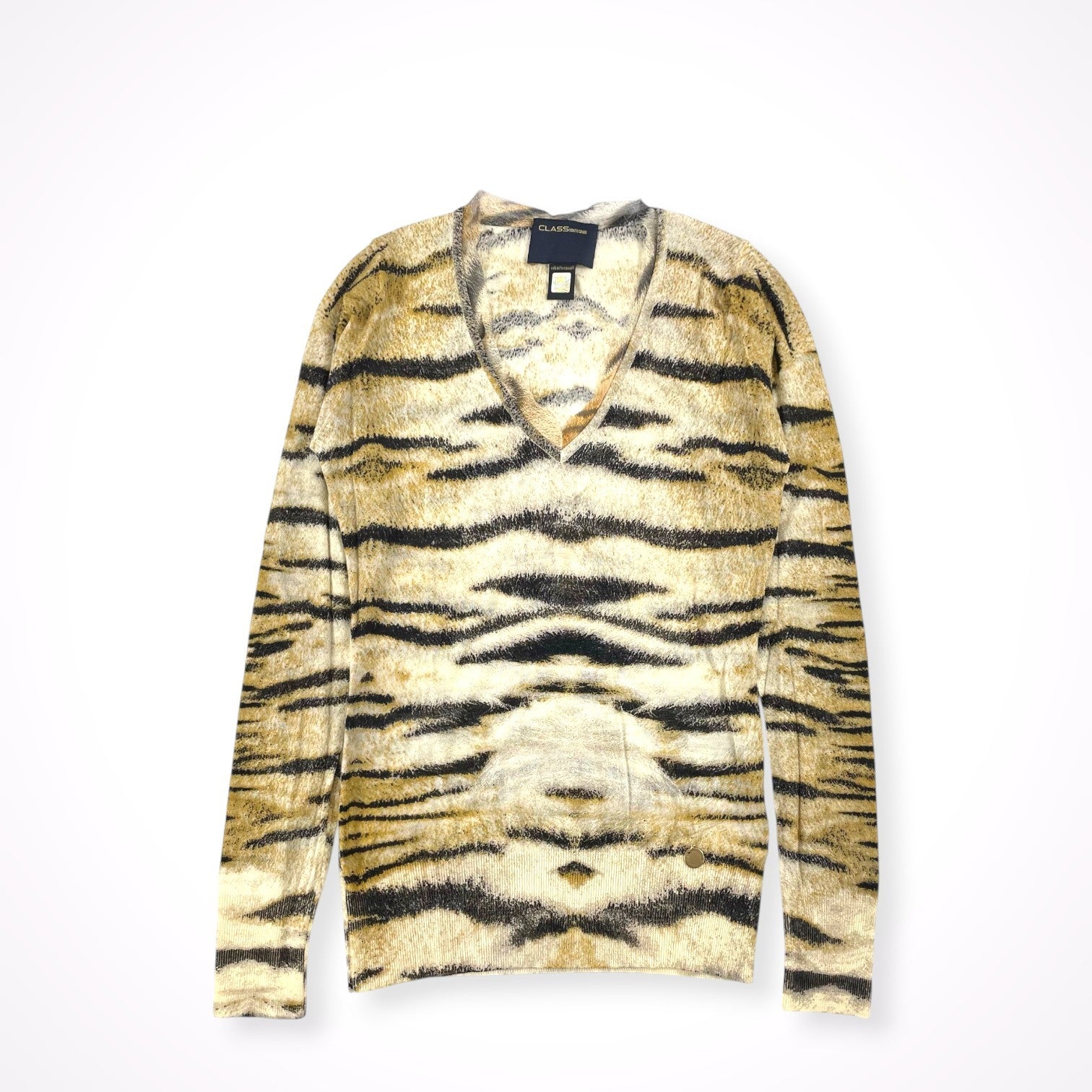 CLASS roberto cavalli / レオパード柄 アンサンブルカーディガン 参考定価：130,000程度 SIZE:42