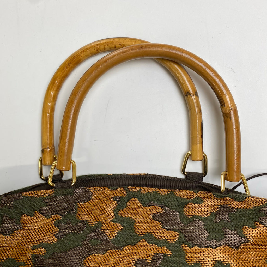 caterina bertini カテリーナ・ベルティーニ / ウッドハンドル ハンドバッグ ジャガード生地 TOMORROW LAND取扱い