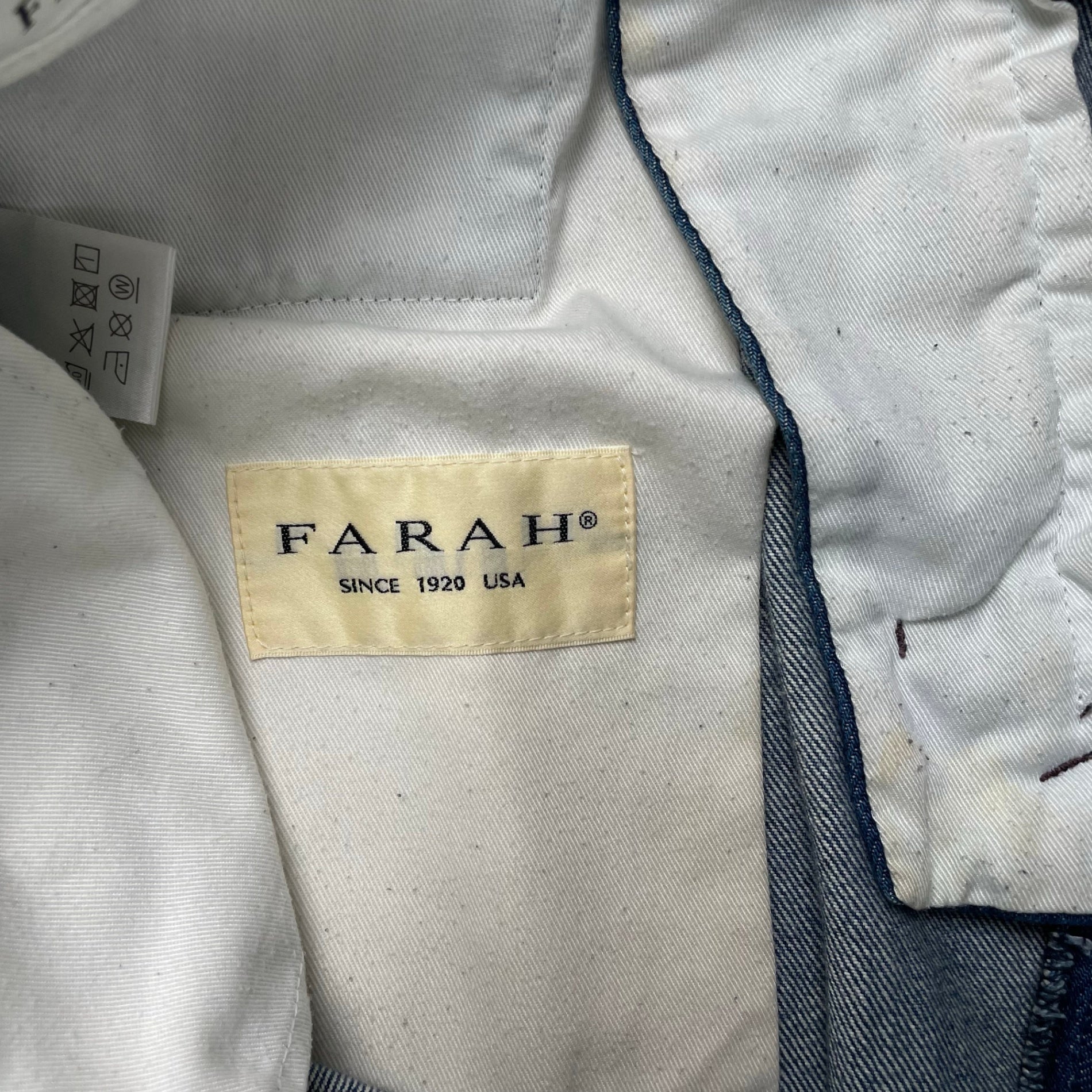 FARAH / 2タックワイドテーパード デニムパンツ 参考定価：18,000+tax SIZE：34