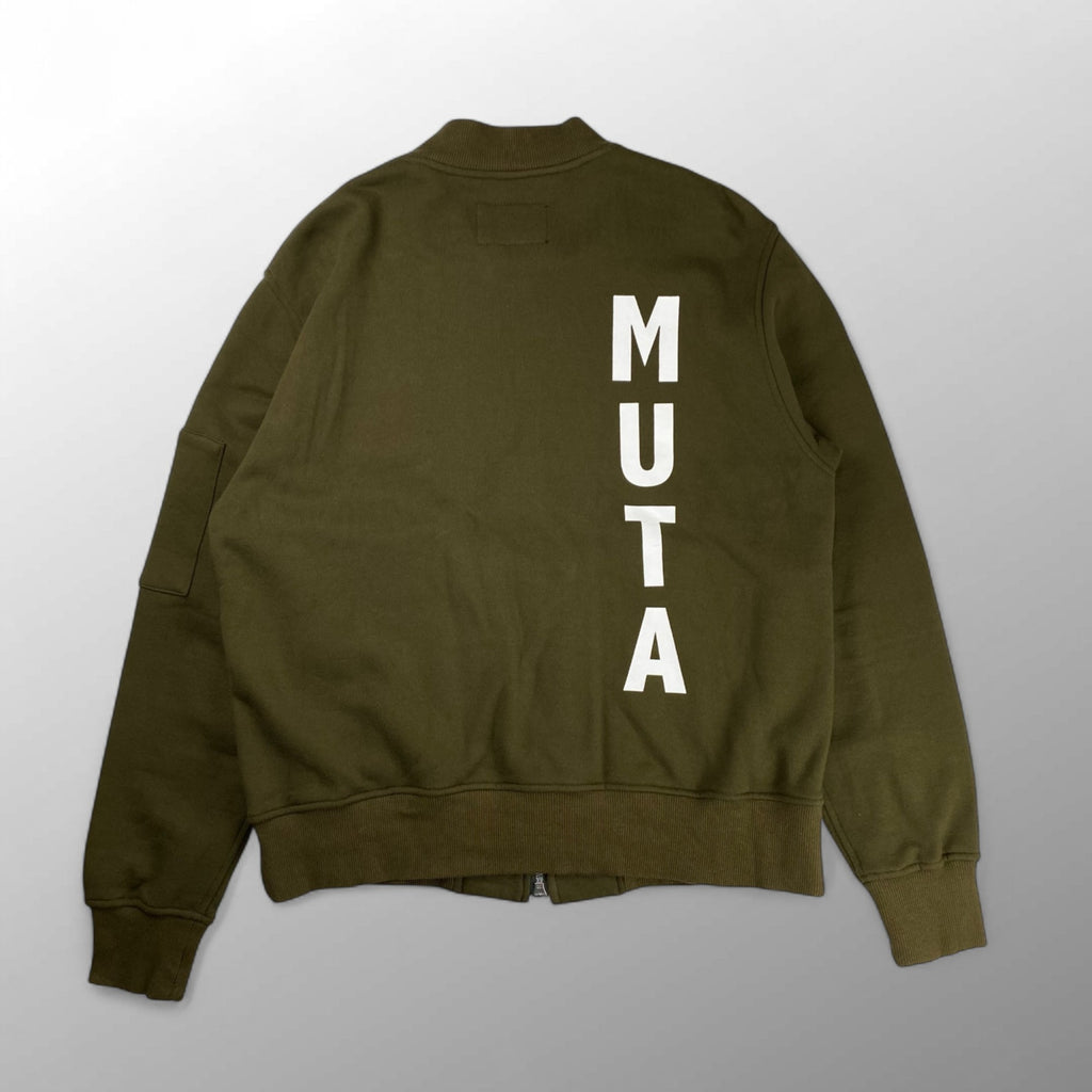 ACANTHUS アカンサス × muta MARINE ムータマリン / コラボ MA-1ジャケット スウェット地 カーキ SIZE:M