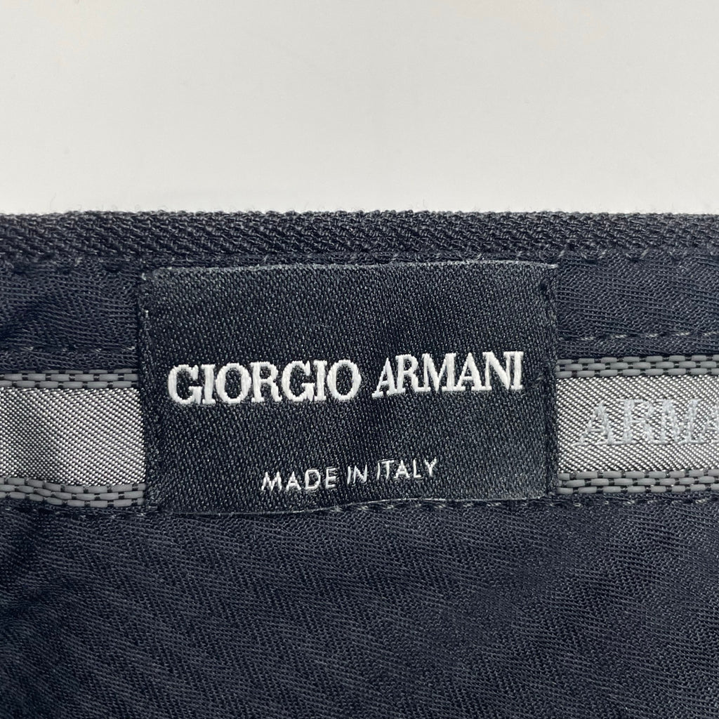 GIORGIO ARMANI ジョルジオ アルマーニ / キュプラMIXスラックス 黒タグ BORGO21製 未使用 SIZE:46