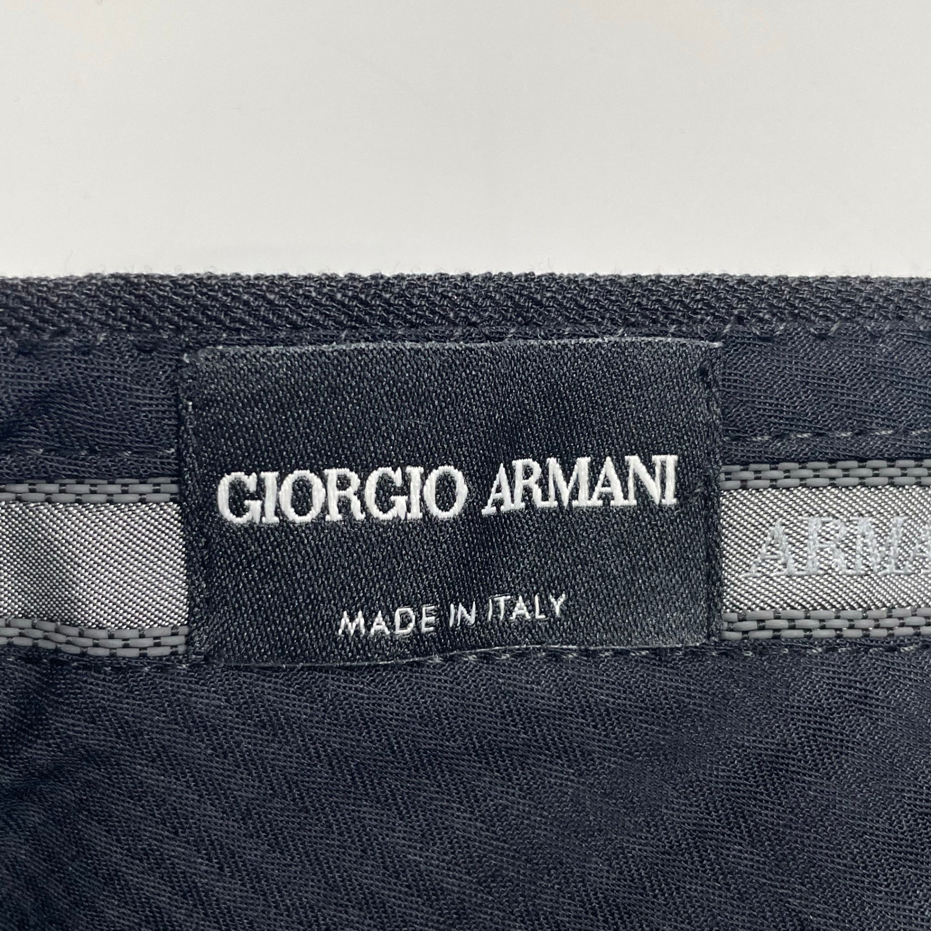 GIORGIO ARMANI ジョルジオ アルマーニ / キュプラMIXスラックス 黒タグ BORGO21製 未使用 SIZE:46