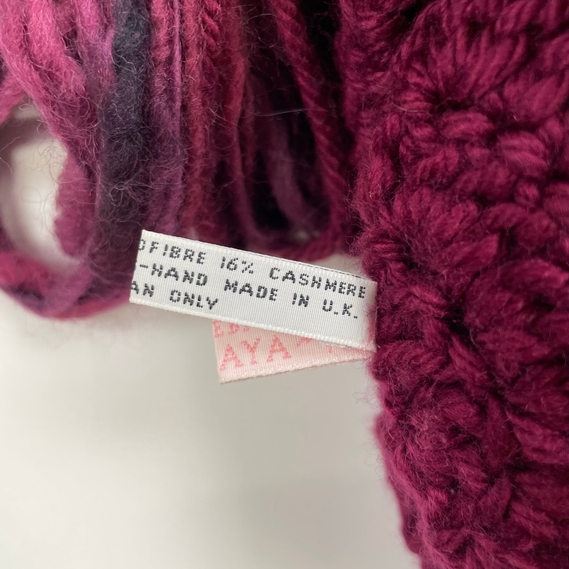 DOMAKAYA ドマカヤ / ロングイヤーハンドニット帽 英国製