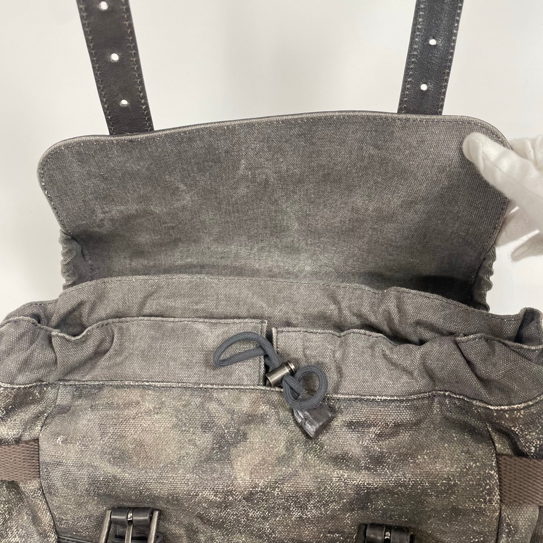 DOLCE＆GABBANA ドルチェ＆ガッバーナ / レザー切替キャンバスバックパック ギャランティーカード付