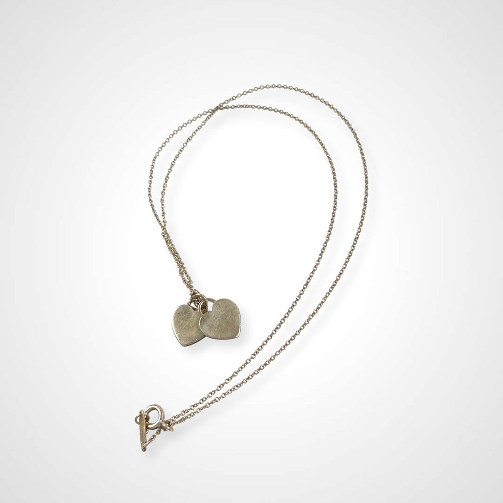 TIFFANY＆CO ティファニー / ブルーダブルハートタグペンダント 参考定価：44,000+tax