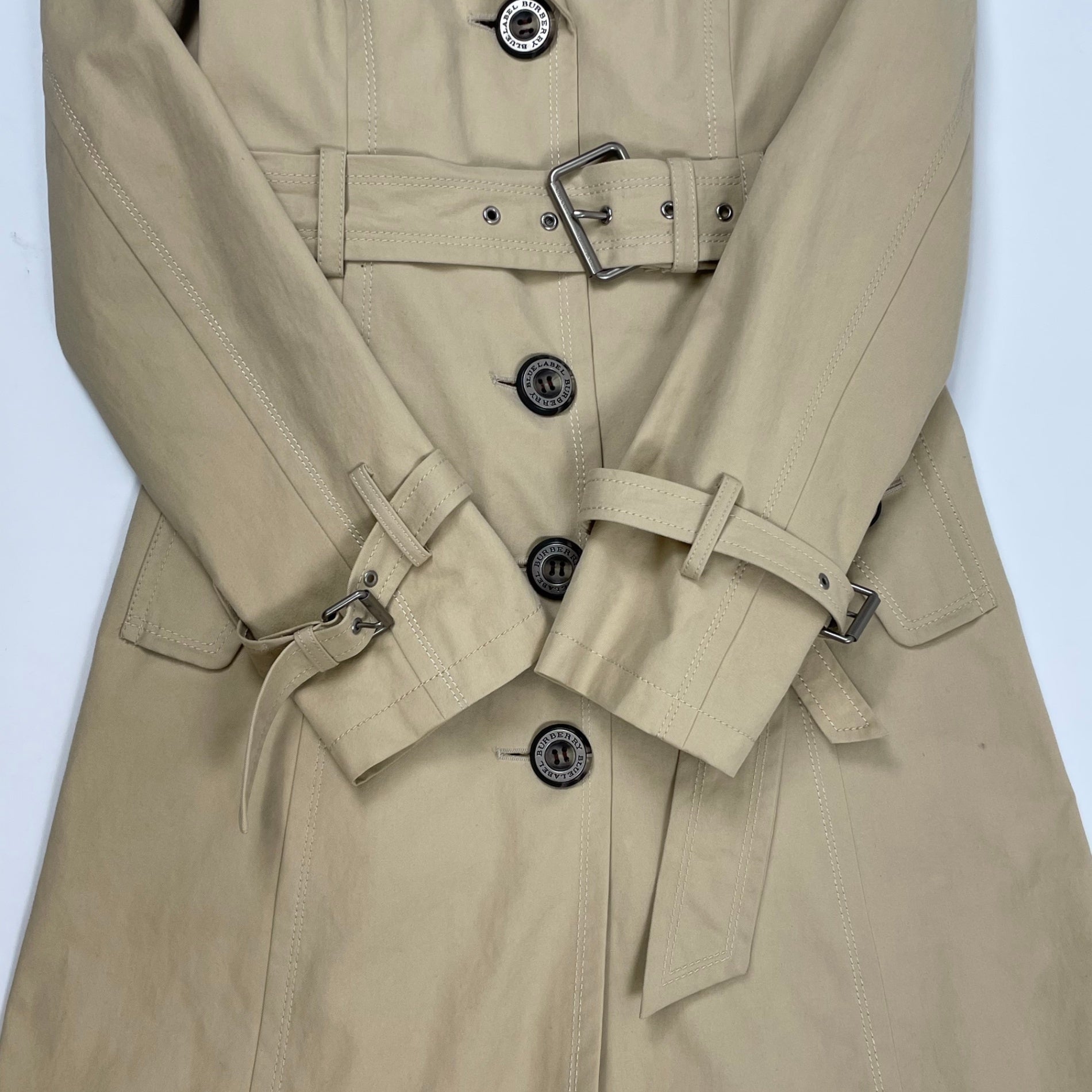ブルーレーベル　トレンチコート　ライナー付　36 BLUE LABEL CRESTBRIDGE（ブルーレーベルクレストブリッジ） ブルー