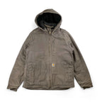 【珍品】 carhartt カーハート / キャトルミューティレーション FULL SWING ダック地 ジャケット チョコレートカラー 「キャトられ」ワッペン SIZE：S