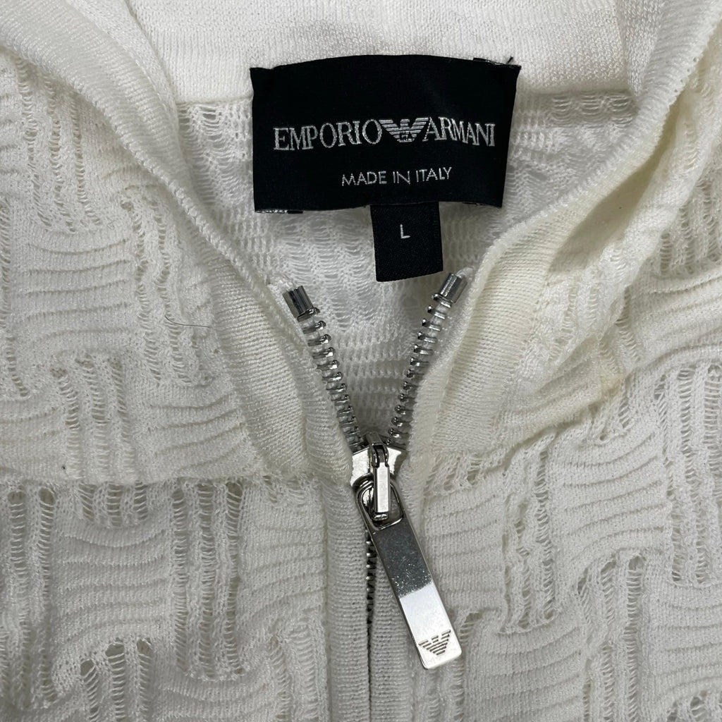 EMPORIO ARMANI エンポリオ アルマーニ / ニットフーディーベスト 参考定価：40,000程度 SIZE:L