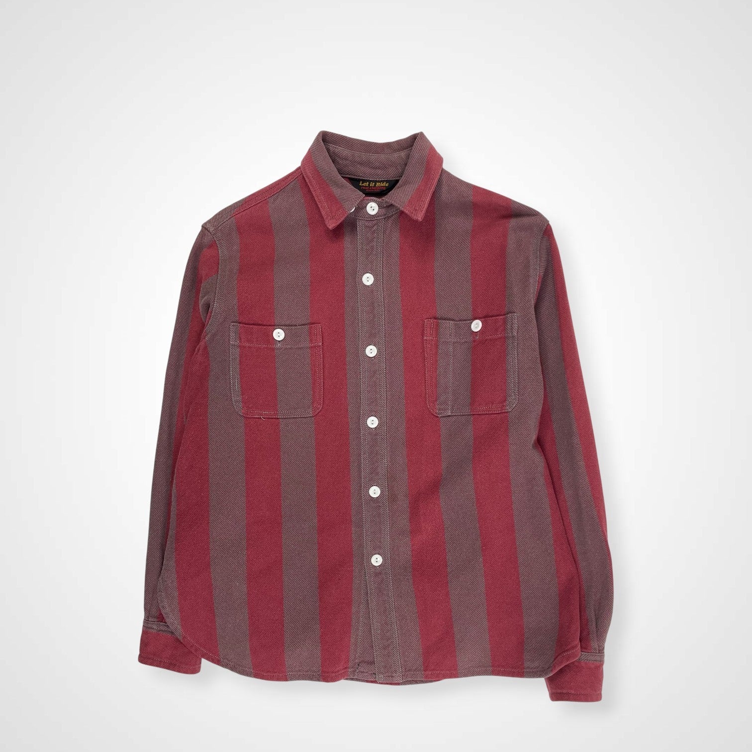 Let it Ride レットイットライド / 90s 初期 ヘビーストライプシャツジャケット ガゼット付 SIZE：M