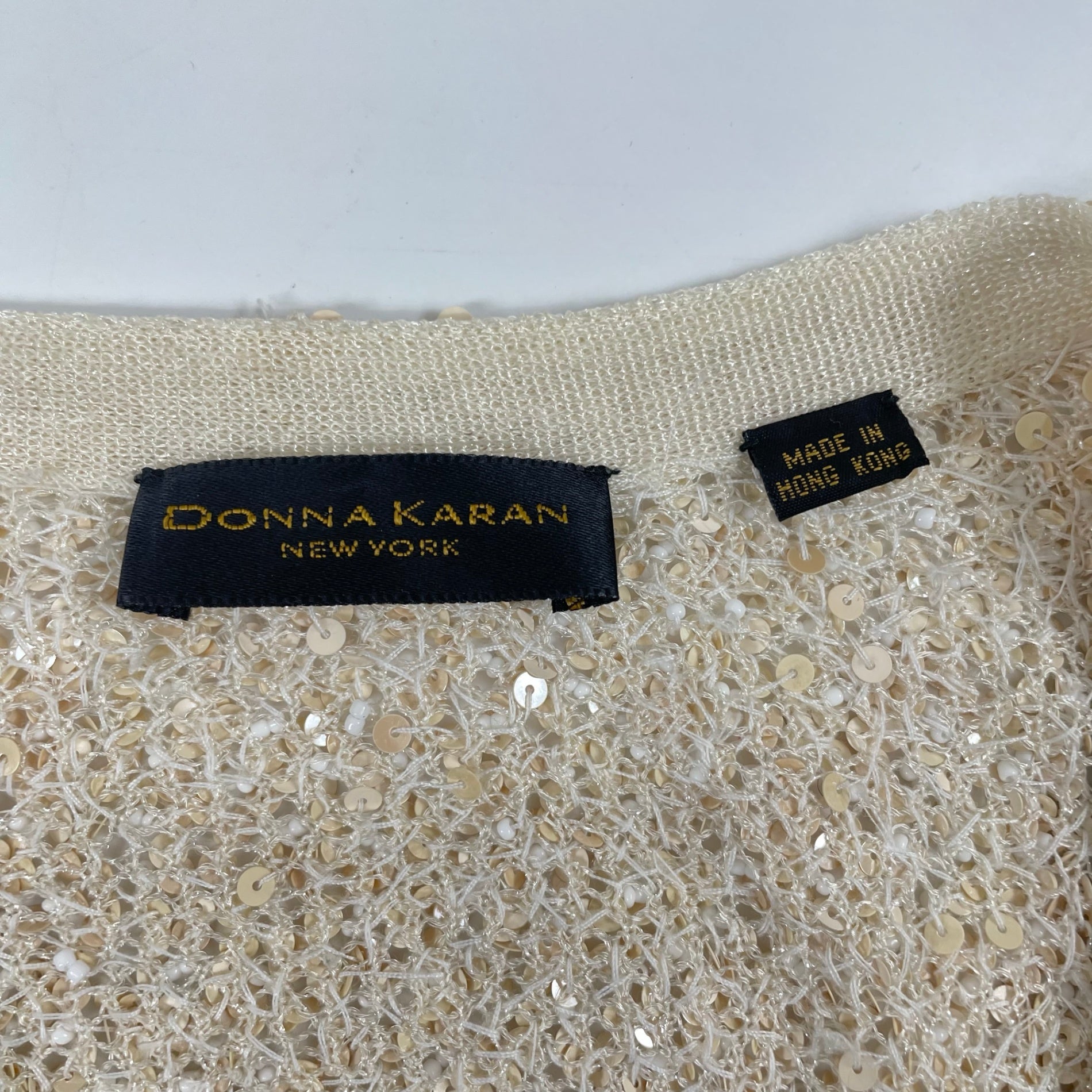 DONNA KARAN NEWYORK / ヴィンテージ スパンコールアンサンブルカーディガン SIZE:S