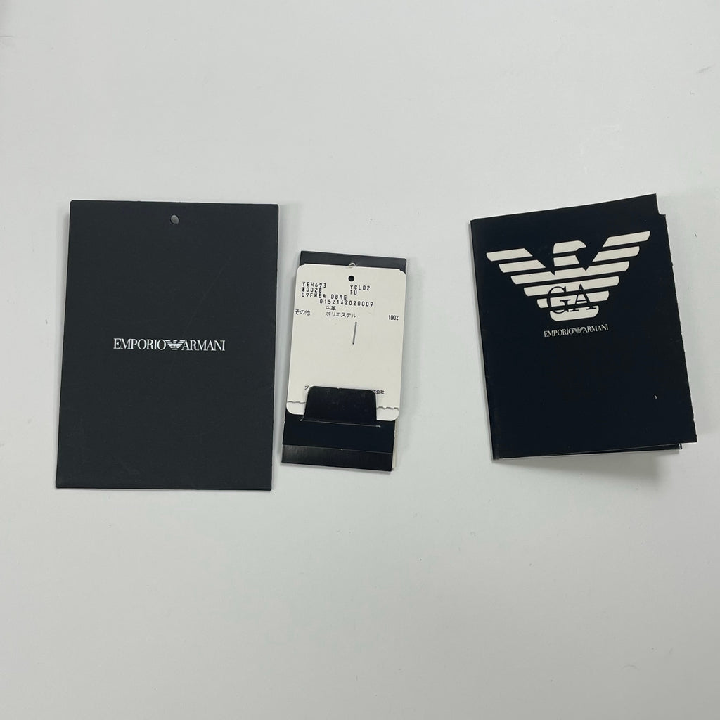 EMPORIO ARMANI / 3WAY 型押しレザーバッグ 参考定価：100,000程度