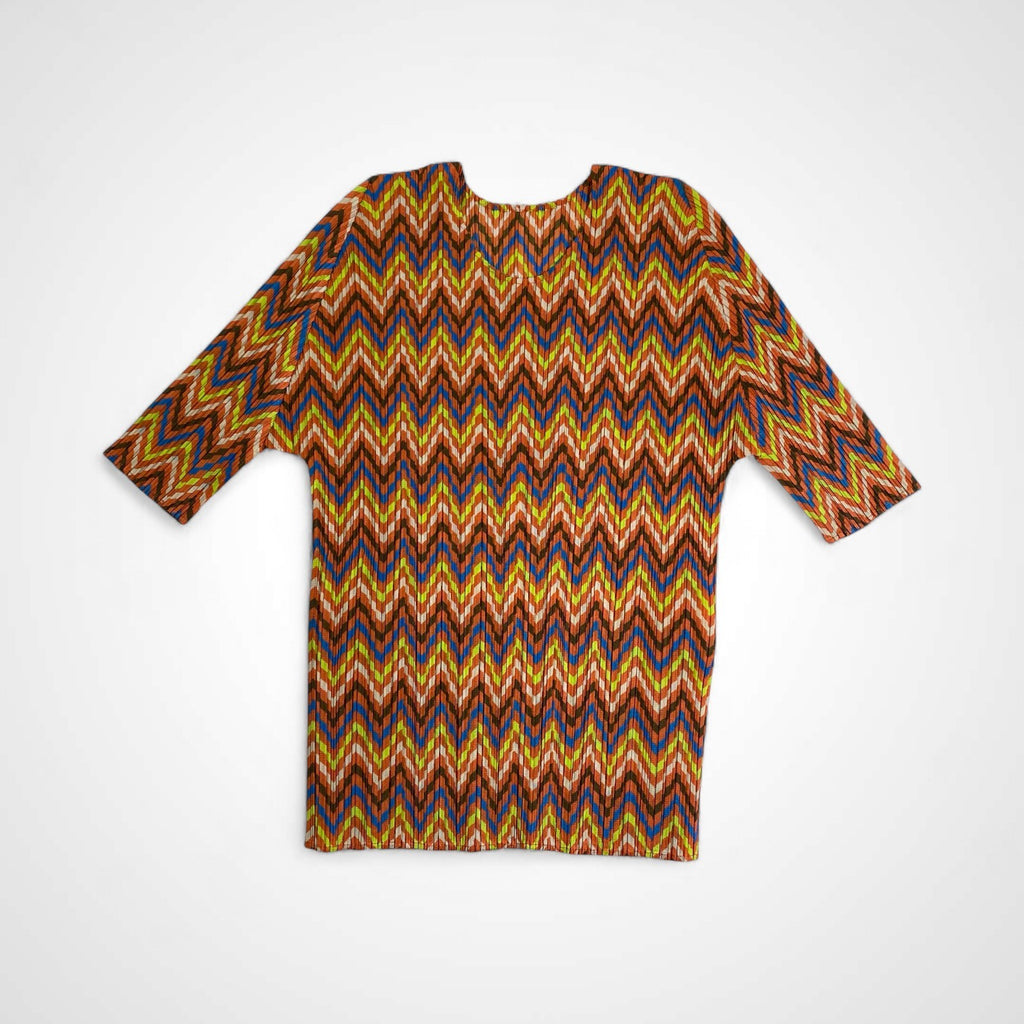 PLEATS PLEASE プリーツプリーズ / geometry  psychedelic cut-sew プリーツ カットソー 美品 2018AW SIZE:3