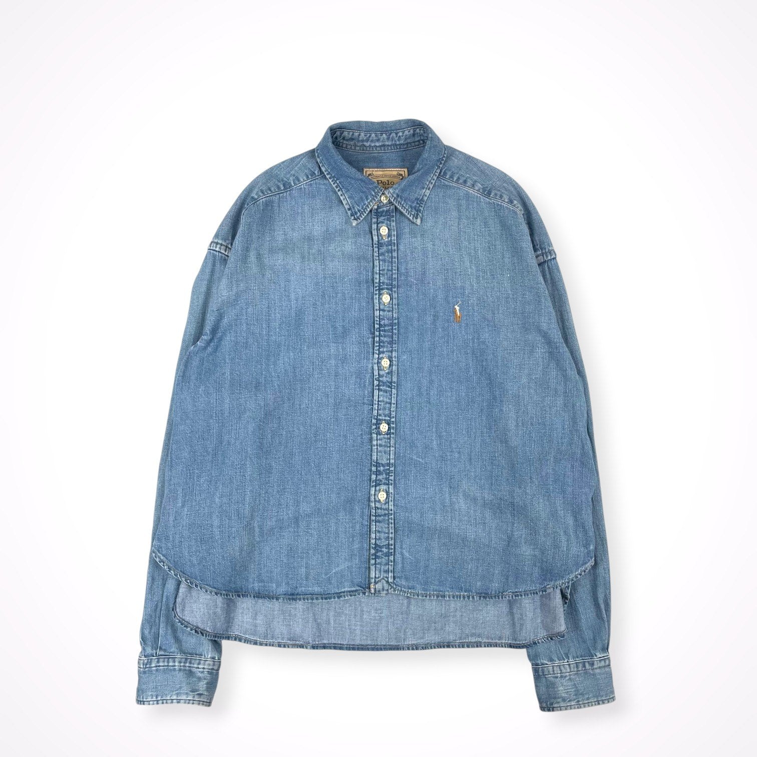 Polo RALPH LAUREN / ワイドショートデニムシャツ 参考定価：28,000程度 SIZE:S