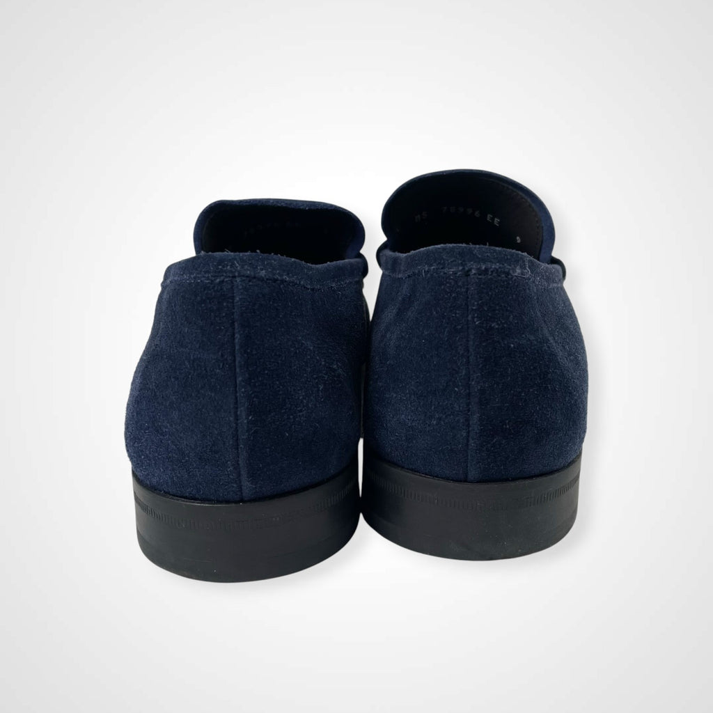 SALVATORE FERRAGAMO サルバトーレ フェラガモ / スウェードローファー ネイビー 極美品 参考定価：70,000程度 SIZE：9(27cm程度)