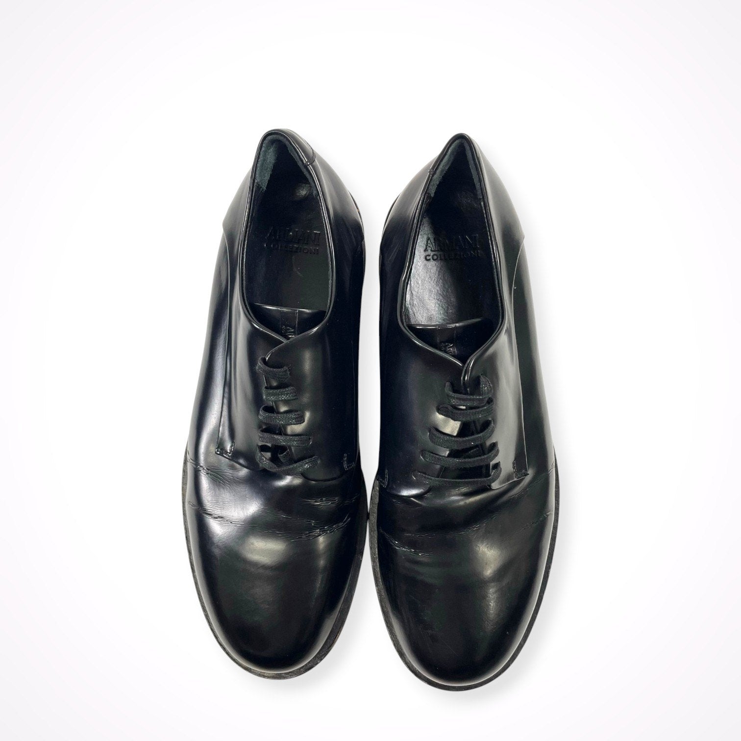 ARMANI COLLEZIONI / プレーントゥシューズ 参考定価：70,000程度 SIZE:25.5cm