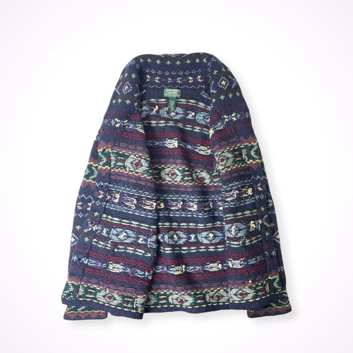 LAUREN RALPH LAUREN / ハンドニットショールカラーカーディガン SIZE:L