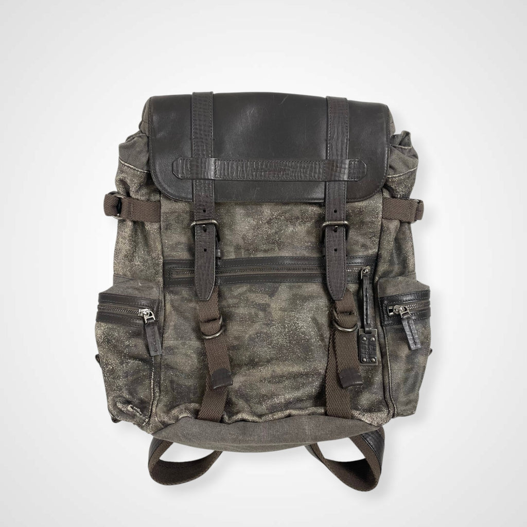 DOLCE＆GABBANA ドルチェ＆ガッバーナ / レザー切替キャンバスバックパック ギャランティーカード付