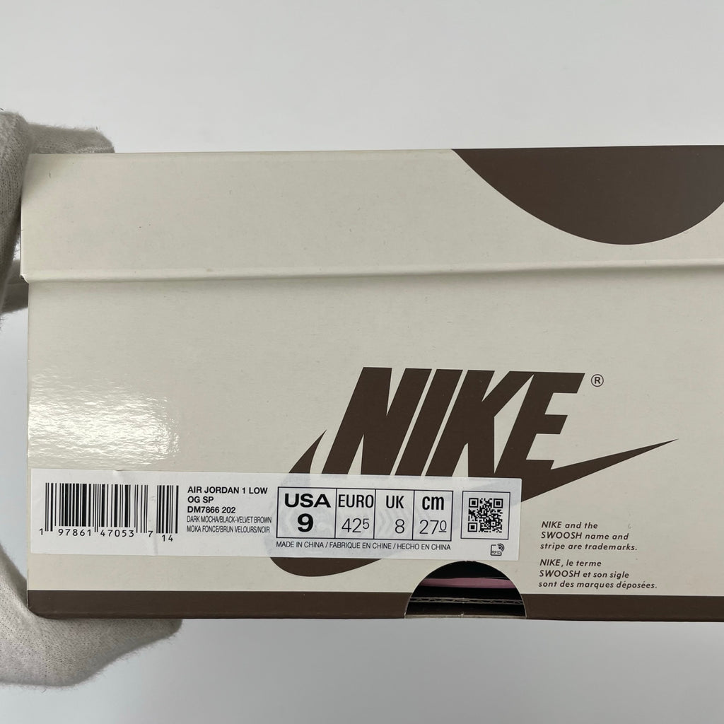 NIKE × Travis Scott / Air Jordan 1 Low OG SP "Velvet Brown and Dark Mocha" SIZE:27cm