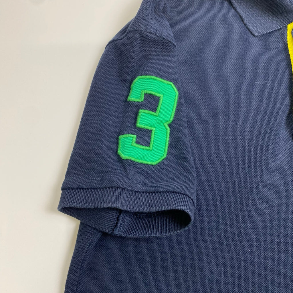 POLO RALPH LAUREN ポロ ラルフローレン / ポロシャツ ビッグポニー ネイビー オレンジ 参考定価：16,500程度 SIZE：XS