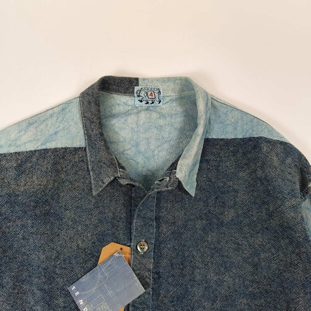 TENDER / Bound Hem Split Tail Shirt インディゴ 参考定価：42,000+tax SIZE:4