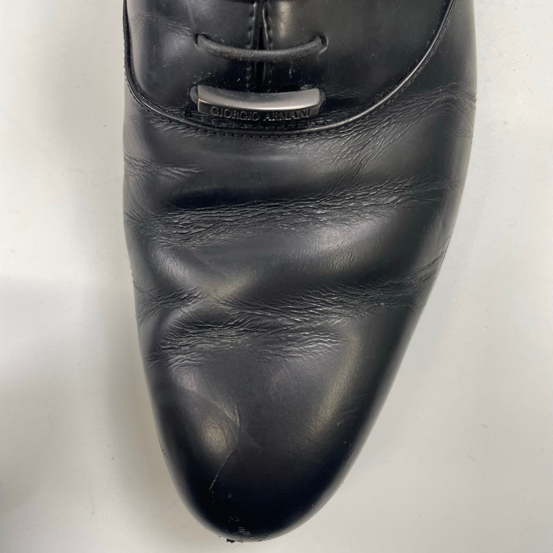 GIORGIO ARMANI ジョルジオ アルマーニ / プレーントゥレザーシューズ 参考定価：160,000程度 SIZE：40 1/2