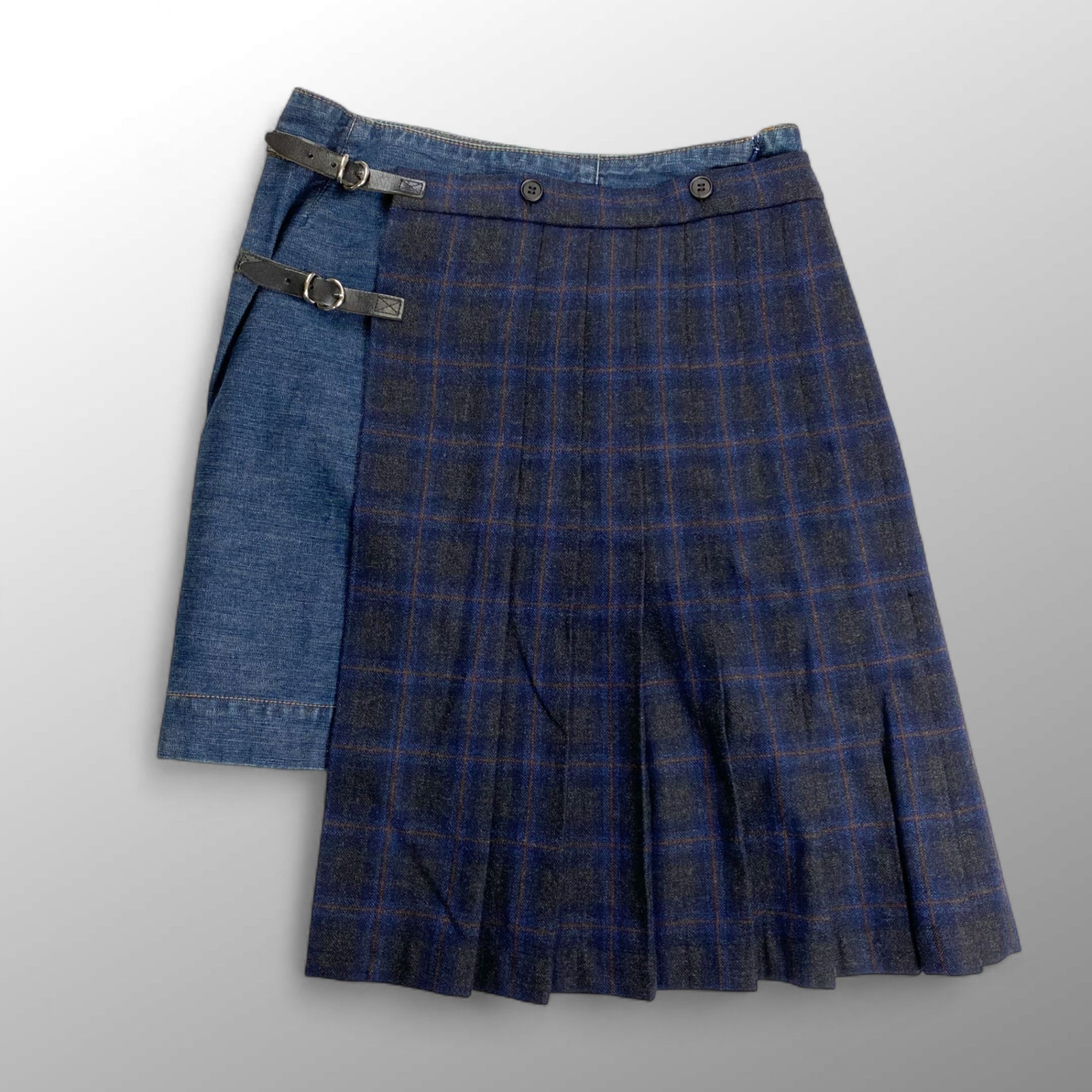 MARIOS マリオス / 変形 ラップスカート デニムレイヤード SIZE：S